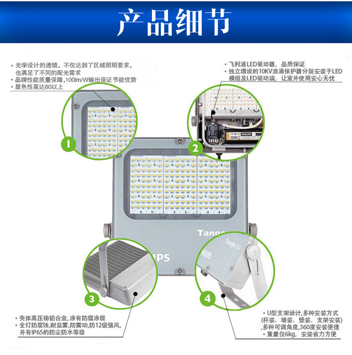飞利浦LED投光灯BVP163产品细节